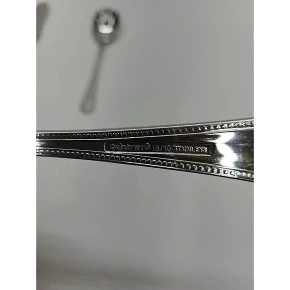 Cuisinart Tuscan Bead Flatware 18/10 Serving Fork, Sugar Spoon, Butter Knife - Picture 3 of 3